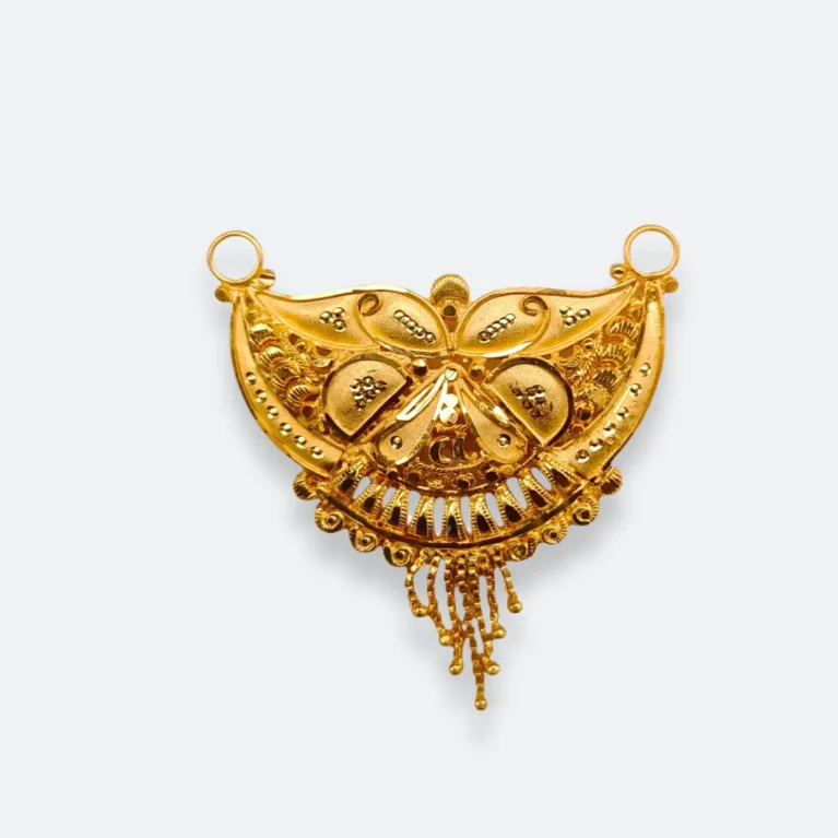 22K Covering Gold Mangalsutra Double Kunda Locket