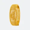 22 Carat Covering Gold Floral Cutwork Bangle ( 2 Pieces )