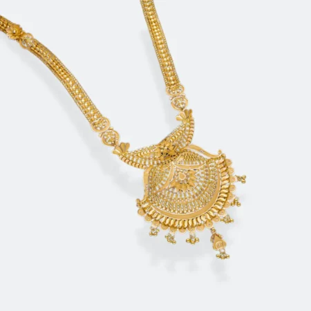 22 Carat Covering Gold Long Necklace – Grand Bridal Design