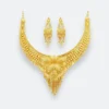 22 Carat Covering Gold Heavy Bridal Necklace Set with Earrings