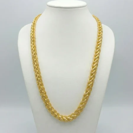 22 Carat Covering Gold Lotus Royal Twist Chain
