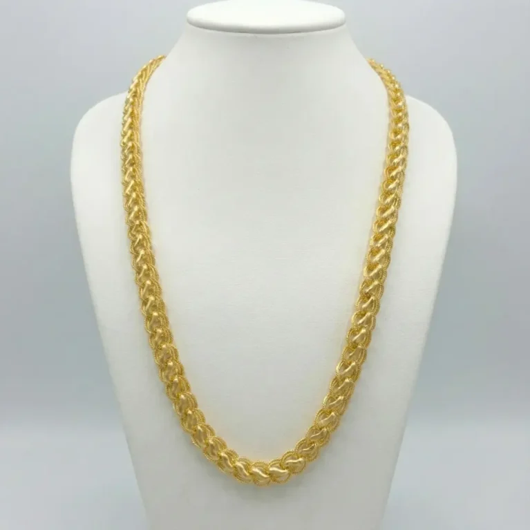 22 Carat Covering Gold Lotus Royal Twist Chain