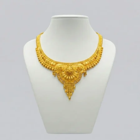Royal 22 Carat Covering Gold Bridal Necklace