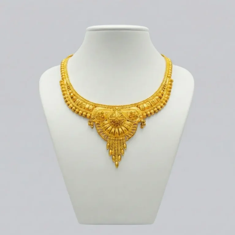 Royal 22 Carat Covering Gold Bridal Necklace