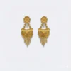 22 Carat Covering Gold Jali Work Earrings