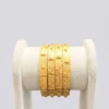 22 Carat Covering Gold Laser Cut Bangles ( 4 Pieces )