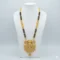 Gold Mangalsutra with Temple Pendant
